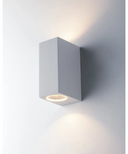 APPLIQUE "QUBO" ALLUMINIO BIANCO, 15,1X6,7X9,3 CM